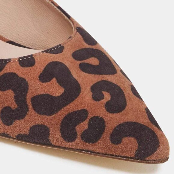 STUART WEITZMAN Leigh 45mm Suede Leopard Print Kitten Heels Size 9.5 NEW NWOB - Picture 5 of 6